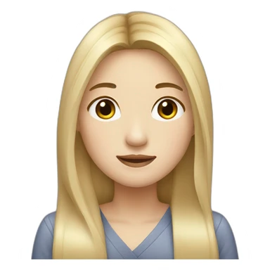 korean blond woman straight hair to shoulders long sticker