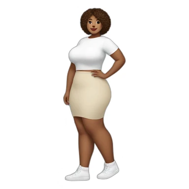 full body curvy-beauty-long-white-socks small lifted skirt both sides sticker