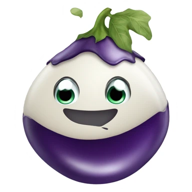 A eggplant with water  sticker