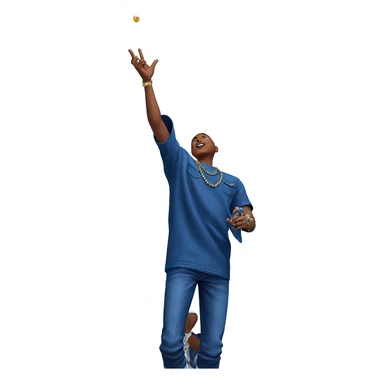 boy in denim with jewelry sticker