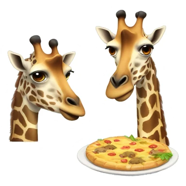 Jirafa comiendo  sticker