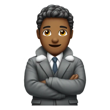 Joven en la nieve con traje de nieve sticker