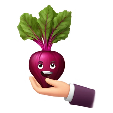 beetroot with mirror in hand sticker