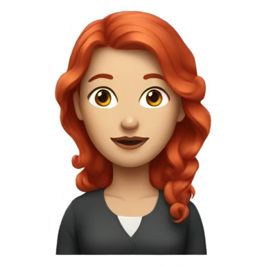 lady with red hair sticker
