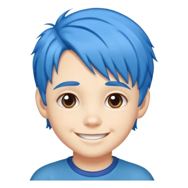 blue haired kid sticker