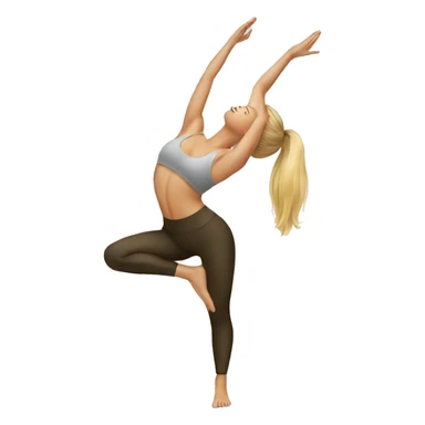 yoga girl blonde sticker