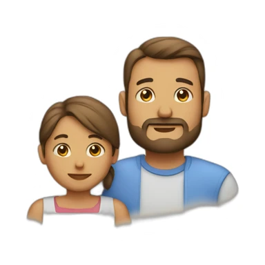 father, mother, son, daughter sticker