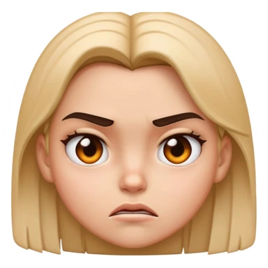 girl looking mad sticker