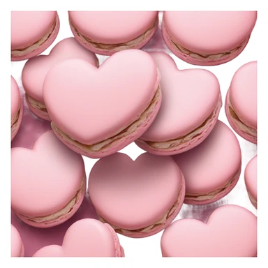Light Pink heart macarons sticker
