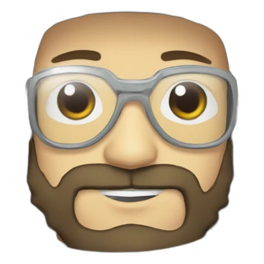 astronaut anime beard man glasses sticker