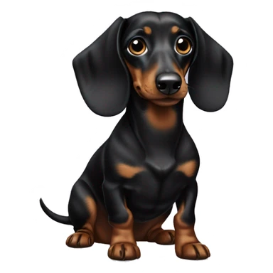 Black dapple dachshund sticker
