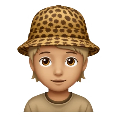 print hat with kid sticker