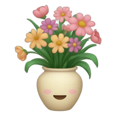 flowers in a vase sticker