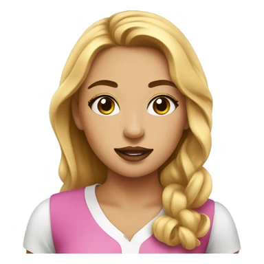 Girl doing make up sticker