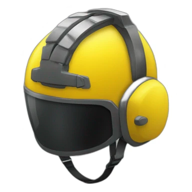 casque jaune sticker