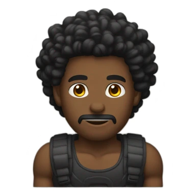 Persona masculina de raza negra con rastas y muy musculada sticker