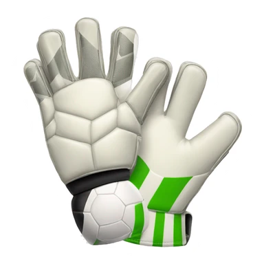Goalkeeper gloves with soccer ball sticker