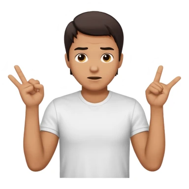 a man making the gesture of shrugging his shoulders sticker