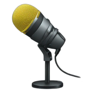Talking in a microphone sticker
