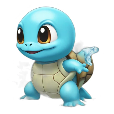 Squirtle shoot water sticker
