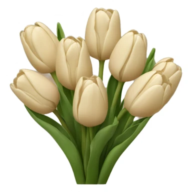 bunch of beige tulips  sticker