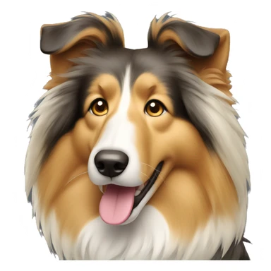 rough collie dog sticker
