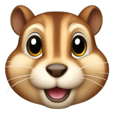 chipmunk is chewing sticker