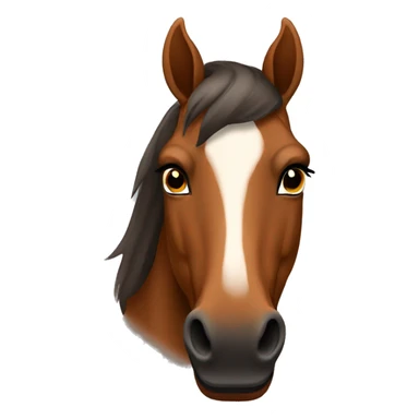 Brown horse From the front sticker