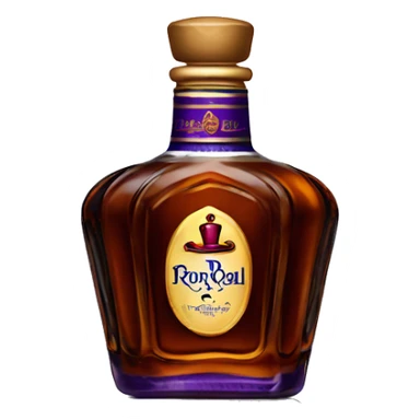 Crown royal whiskey bottle sticker