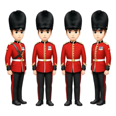 British royal guard with tall hat sticker
