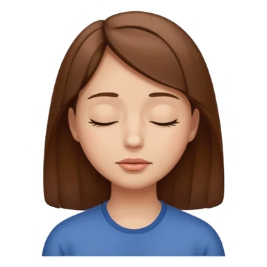 Go to sleep brown hair  sticker