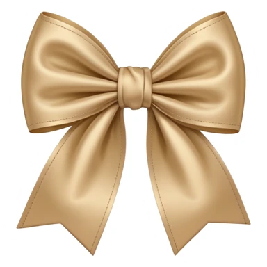 Beige bow enoji sticker