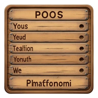 Platform board, with text . sticker