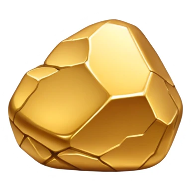 shiny gold metal nugget sticker