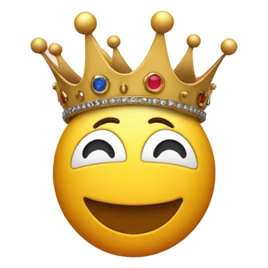 A round smiley face wearing a crown with the word “Epic" written on it  sticker
