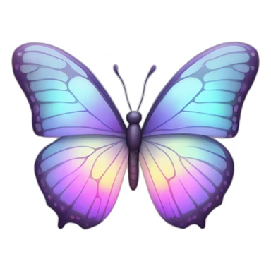 Glowing Pastel Gradient Hue Iridescent Butterfly sticker