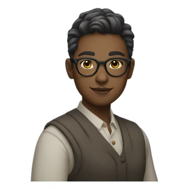 nonbinary librarian amab glasses sticker