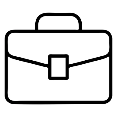 outlined briefcase icon sticker