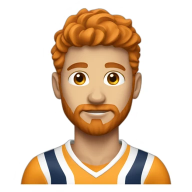 Joueur de football roux sticker