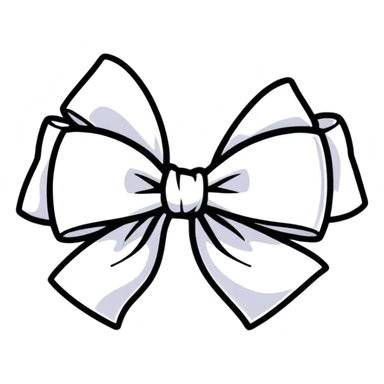white bow sticker