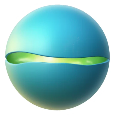 Blue sphere with sky blue energy sourounding it sticker