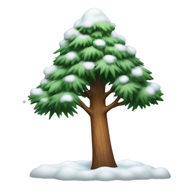 Pine tree with snow  sticker
