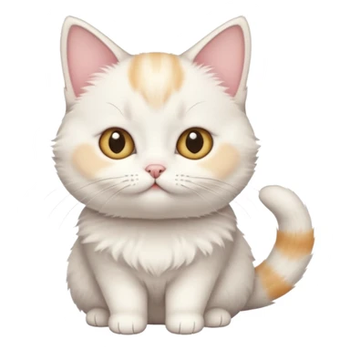 White munchkin cat sticker