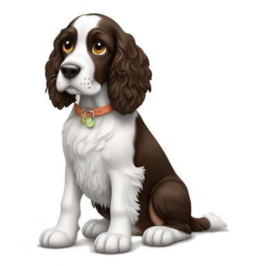 springer spaniel sit sticker