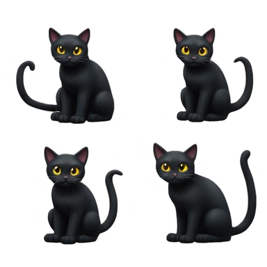 evil scary black cat sticker
