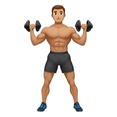 man doing kettlebell swings sticker