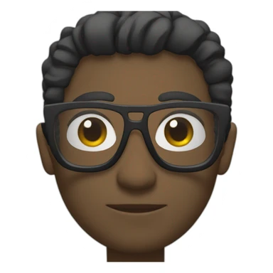 mono con lentes sticker