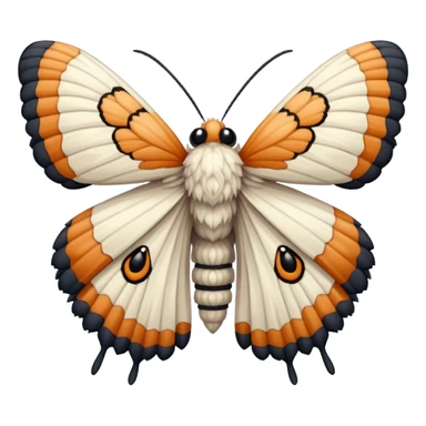 pixel art fluffy moth sticker