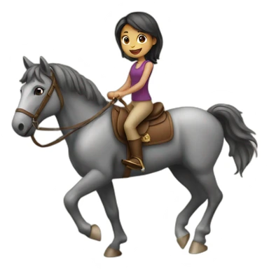 girl_riding_horse sticker