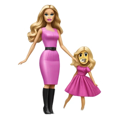 Barbie pushing Sarah Jessica Parker in a puddle  sticker